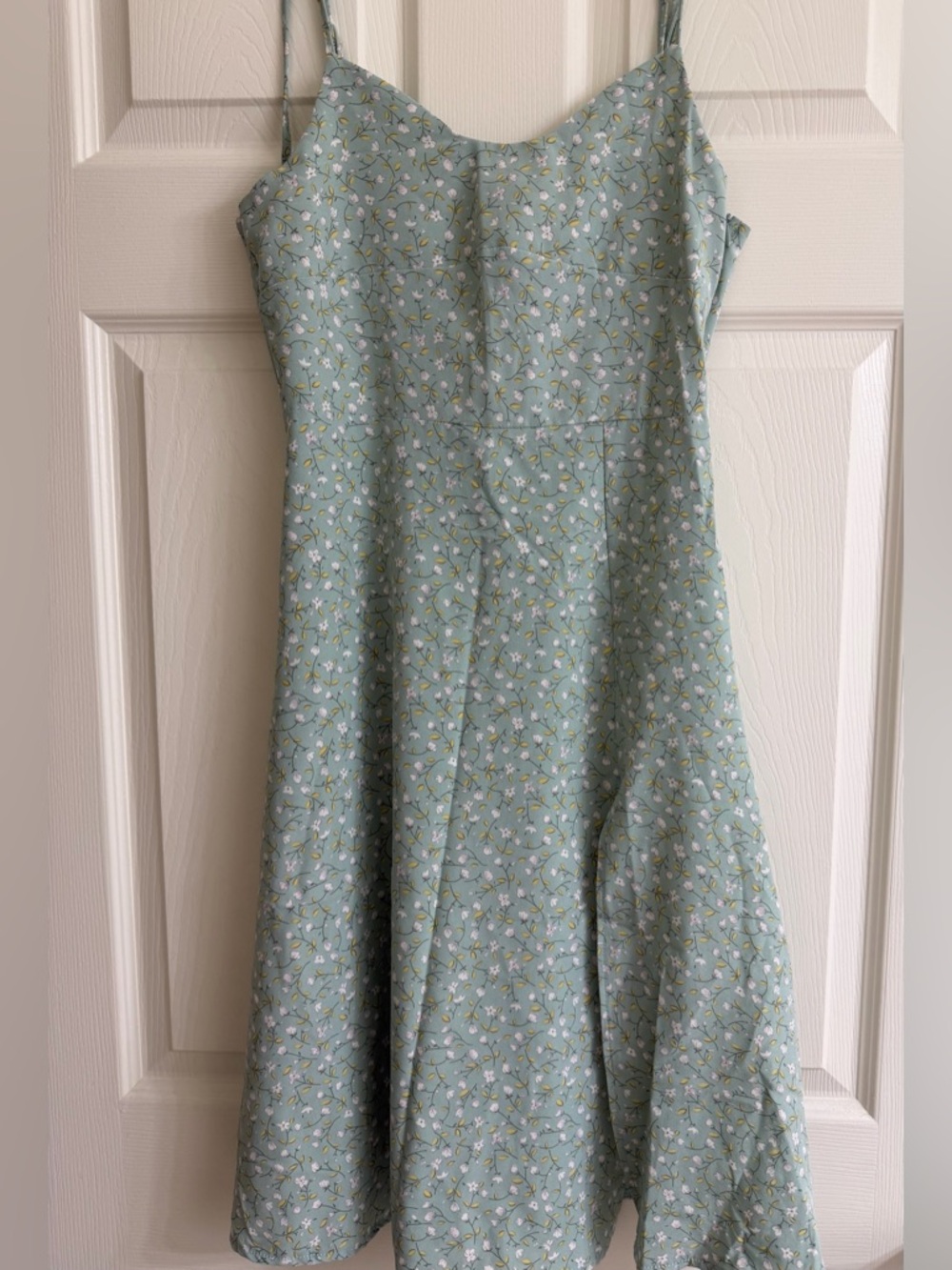 Light Sage Green Floral Dress